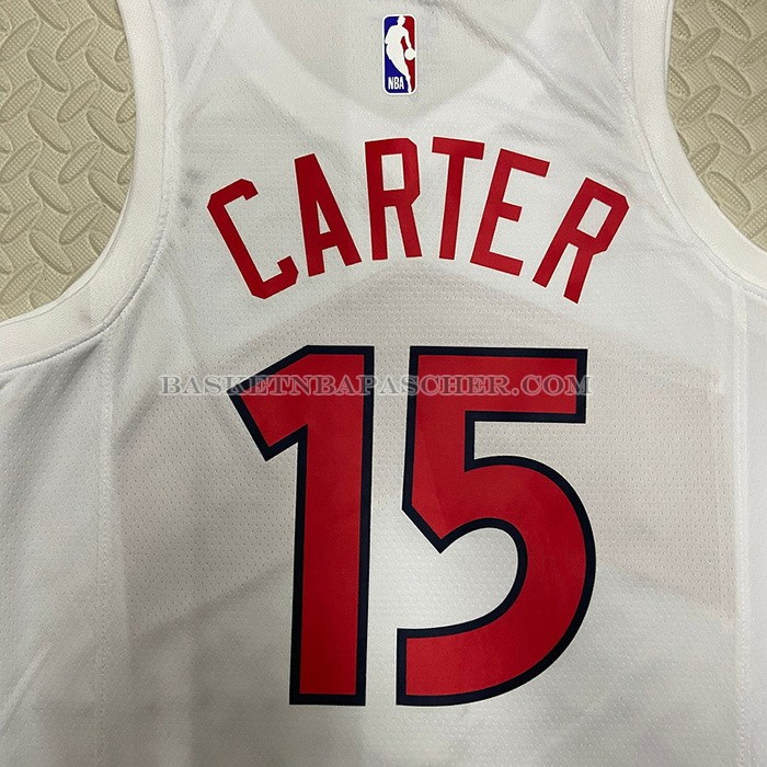 Maillot Tornto Raptors Vince Carter NO 15 Association 2022-23 Blanc